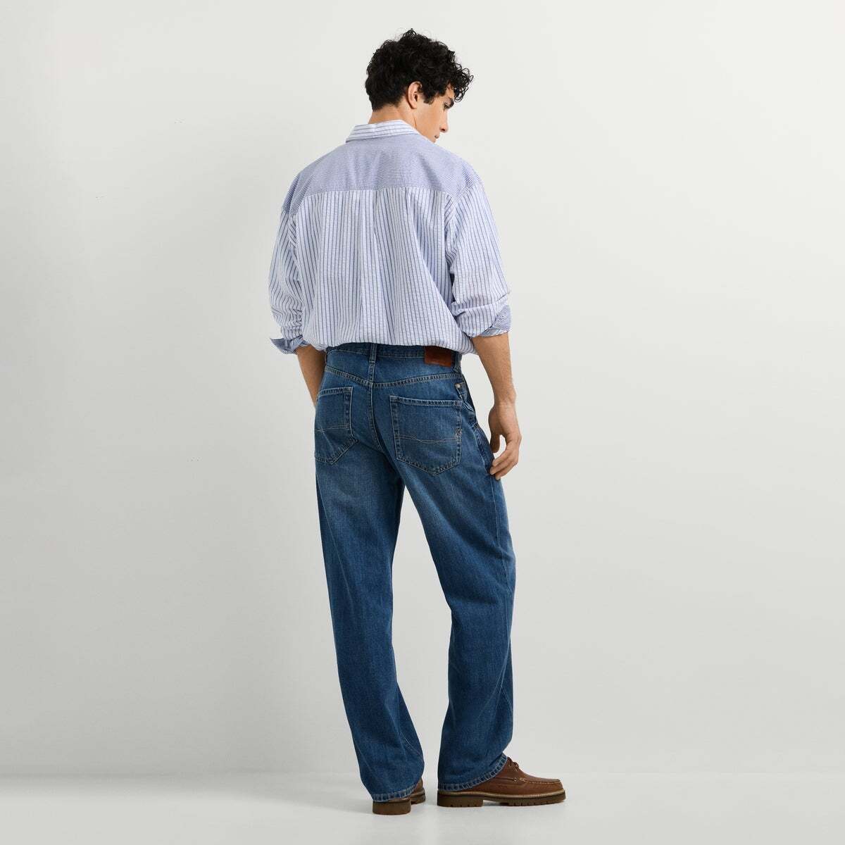Helix - Jean Coupe Large, Taille Basse 11oz bleu rigid denim, PEPE JEANS