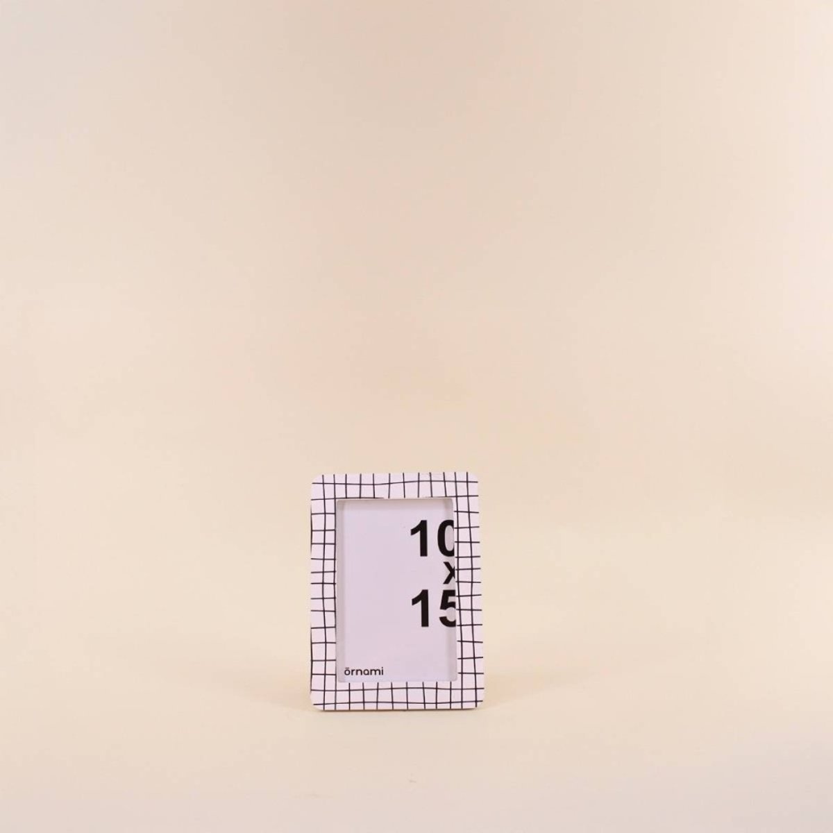 Cadre photo 10x15cm quadrillé et blanc, ORNAMI