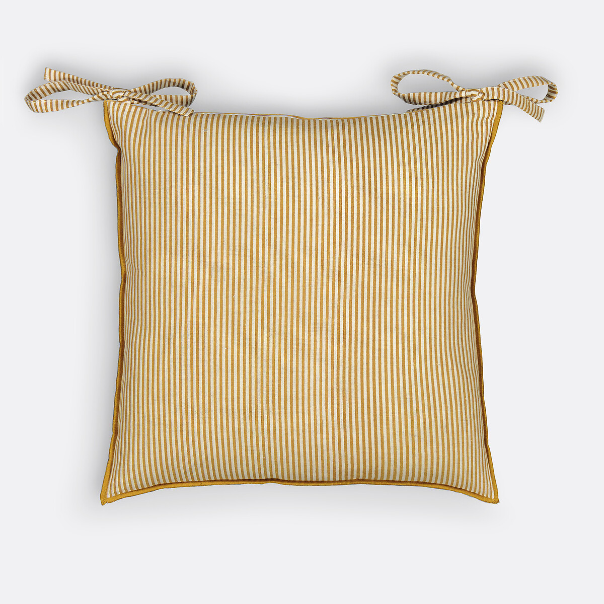 Galette de chaise, coton/lin, Orella naturel/bronze, LA REDOUTE INTERIEURS