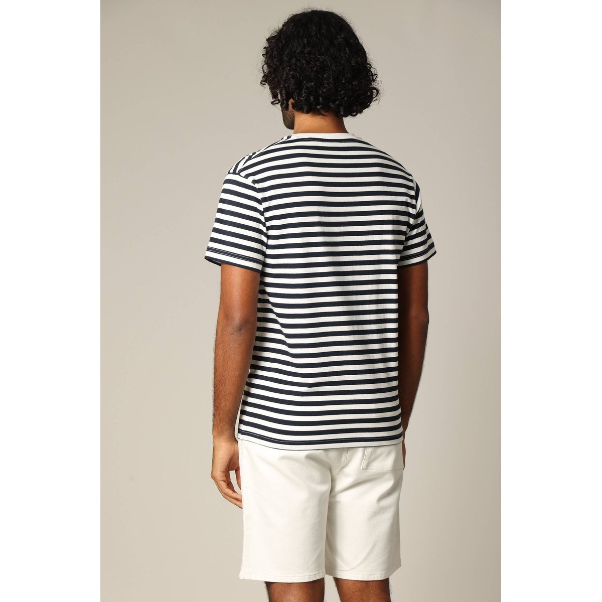 T-shirt marinière loose fit à manches courtes MENZO navy, DEELUXE