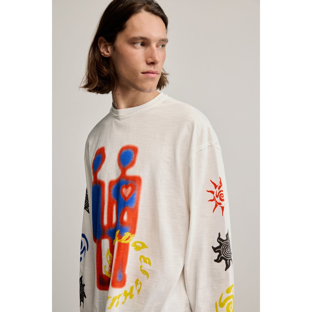 T-shirt coton imprimé blanc, DESIGUAL