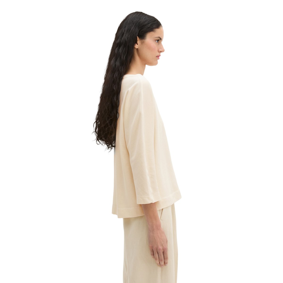Manches longues loose en Organic Cotton Single Jersey beige, MARC O'POLO