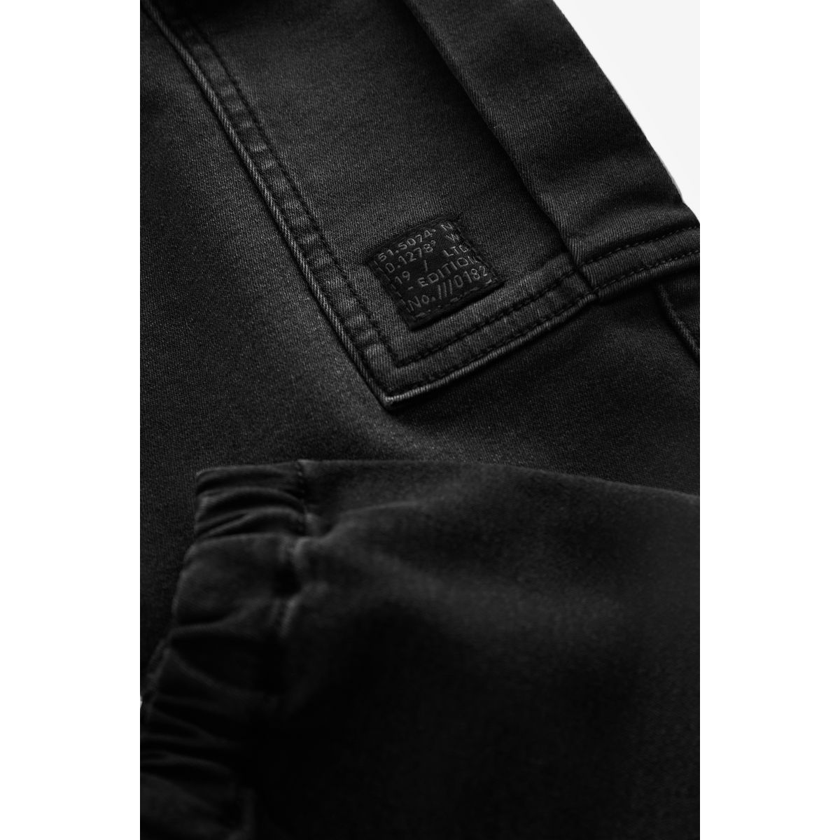 Jean cargo avec taille élastique noir, NEXT