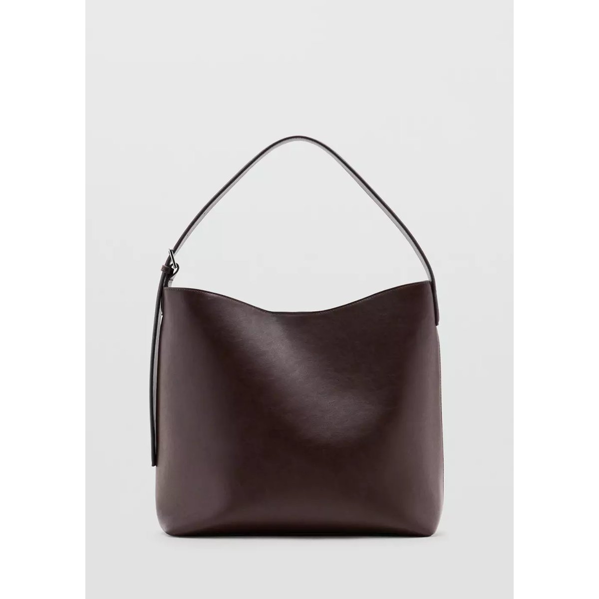 Sac seau boucle chocolat, MANGO
