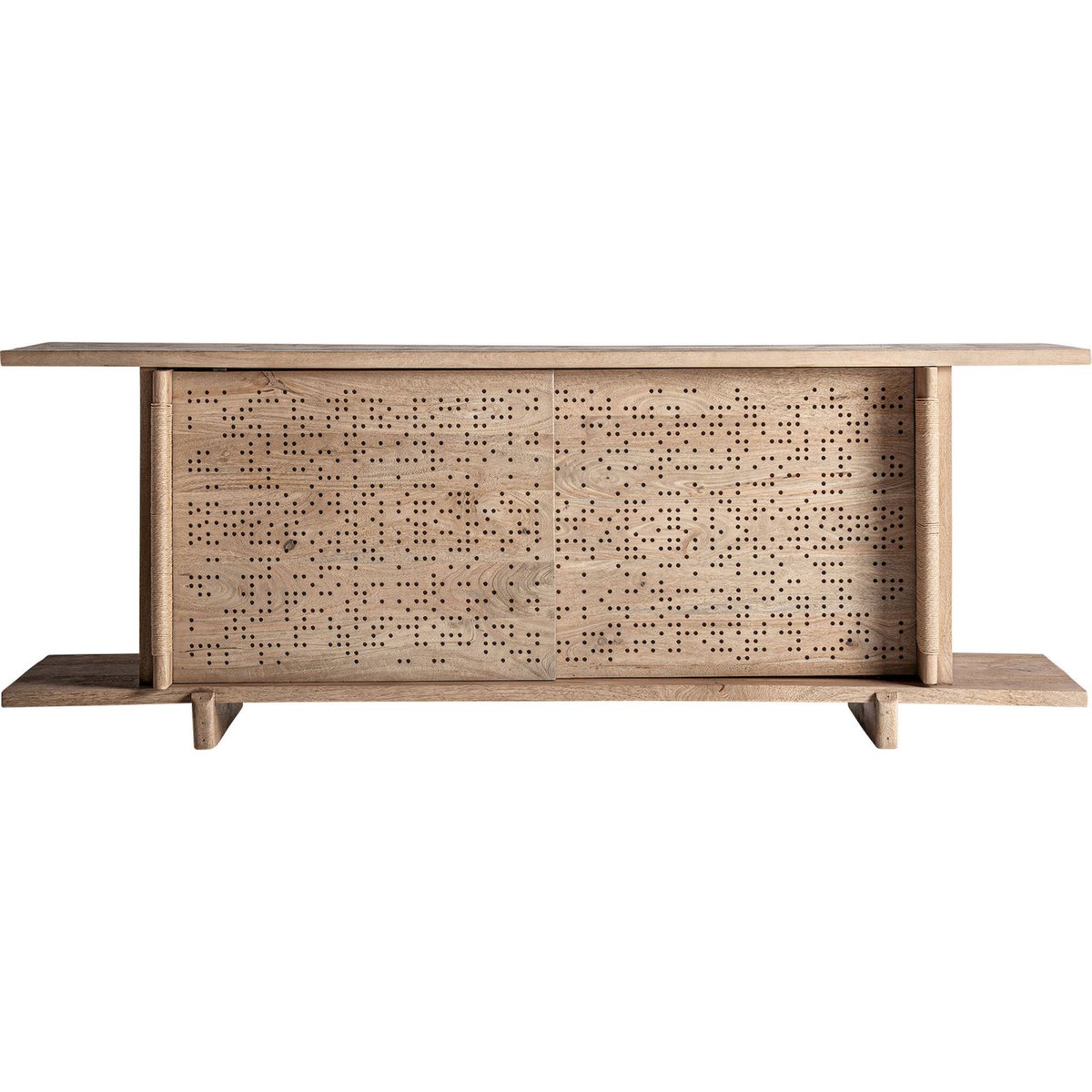 Buffet ajouré en bois de manguier jacquard brun clair, RECOLLECTION