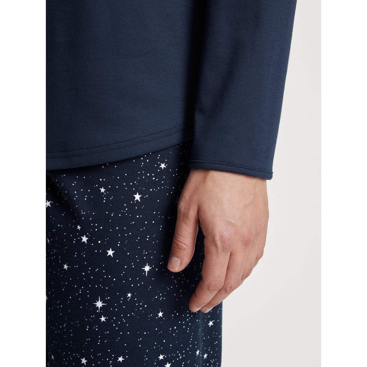Pyjama manches longues Coton SWEET DREAMS bleu paon, CALIDA