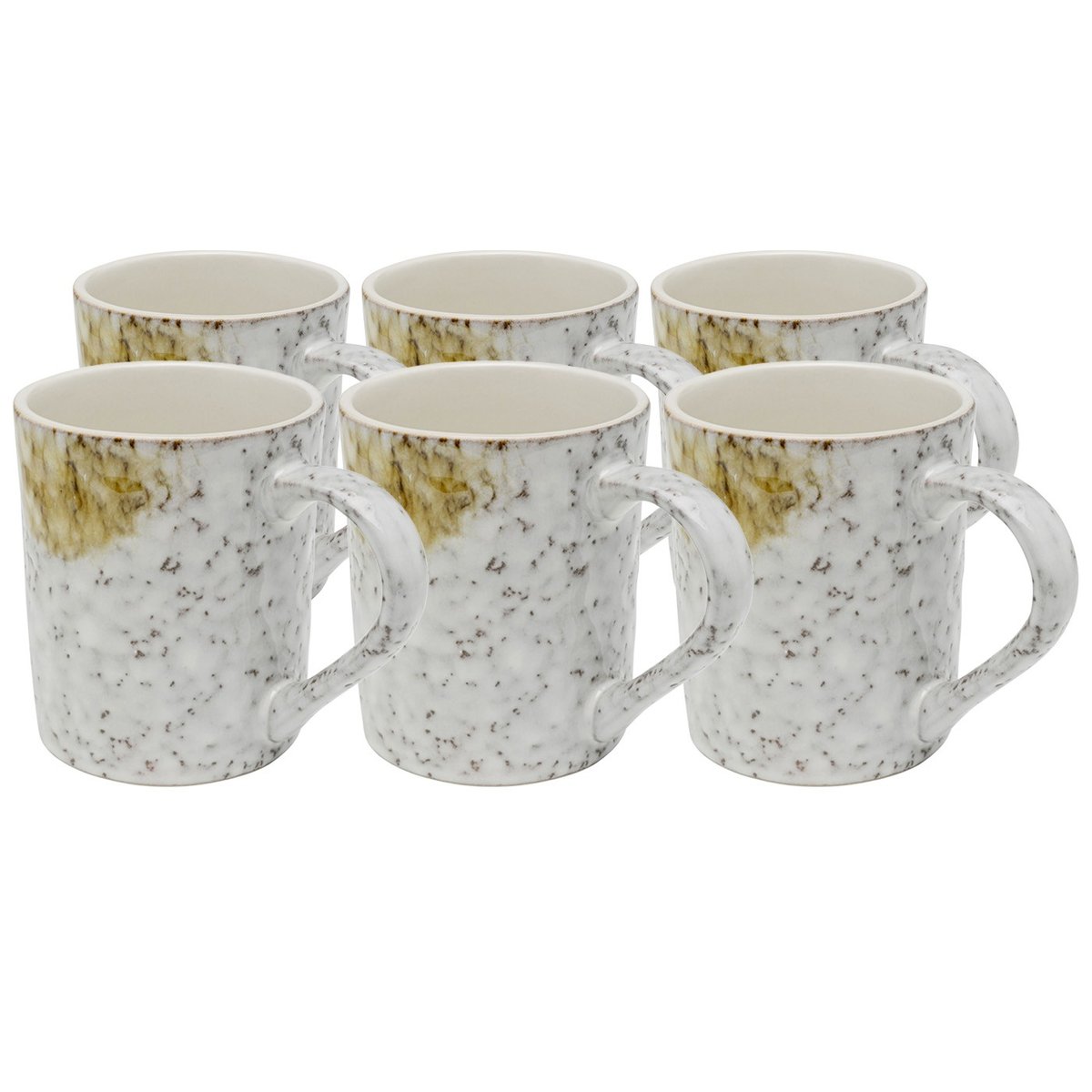 Lot de 6 mugs, BISCOTTI jaune, KARE DESIGN