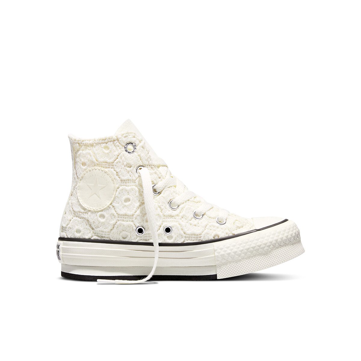 Sneakers CHUCK TAYLOR ALL STAR EVA LIFT HI CROCHET ecru, CONVERSE