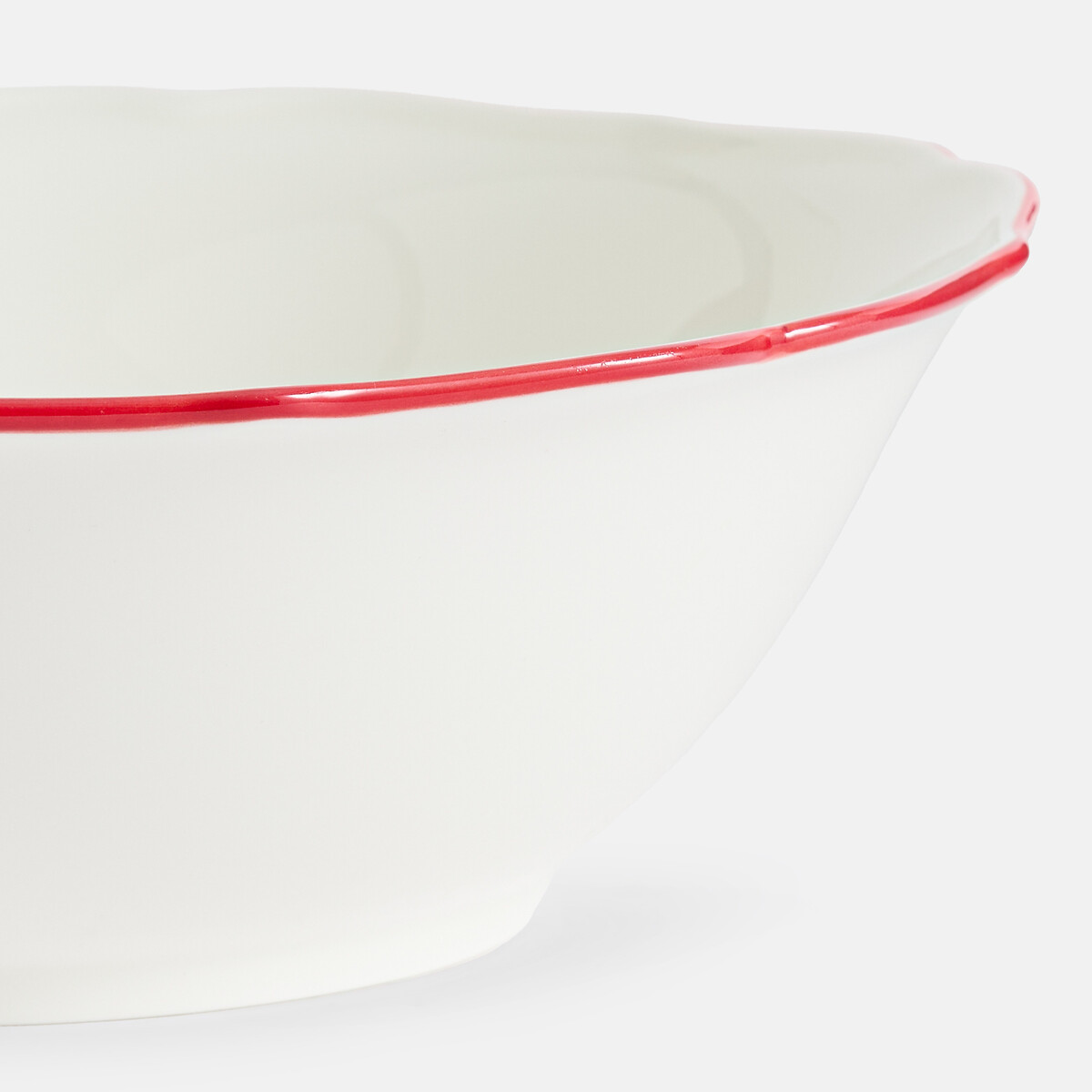 Ensaladera de porcelana, COLOMBE blanco/rojo , LA REDOUTE INTERIEURS