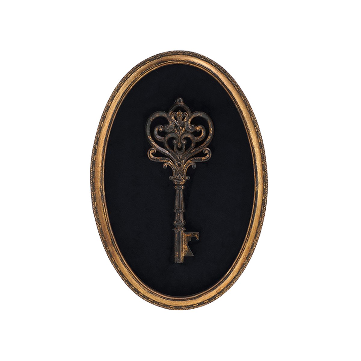 Déco murale clé velours 21.4x31.2cm noir, EMDE