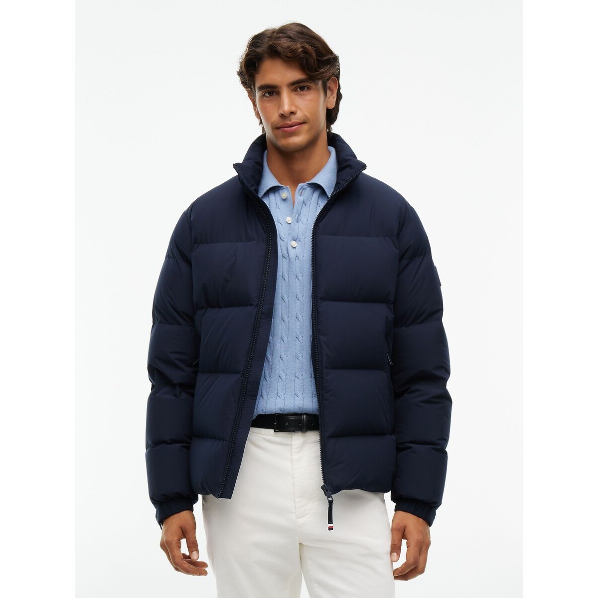 High Neck Padded Jacket navy blue, TOMMY HILFIGER