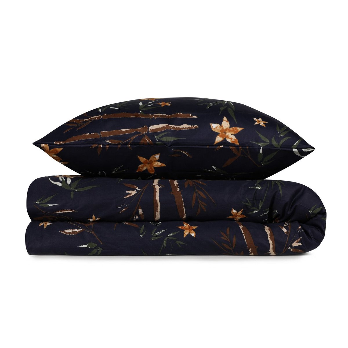 Parure de lit enfant satin de coton imprimée floral, Bamboo multicolore, C DESIGN HOME TEXTILE