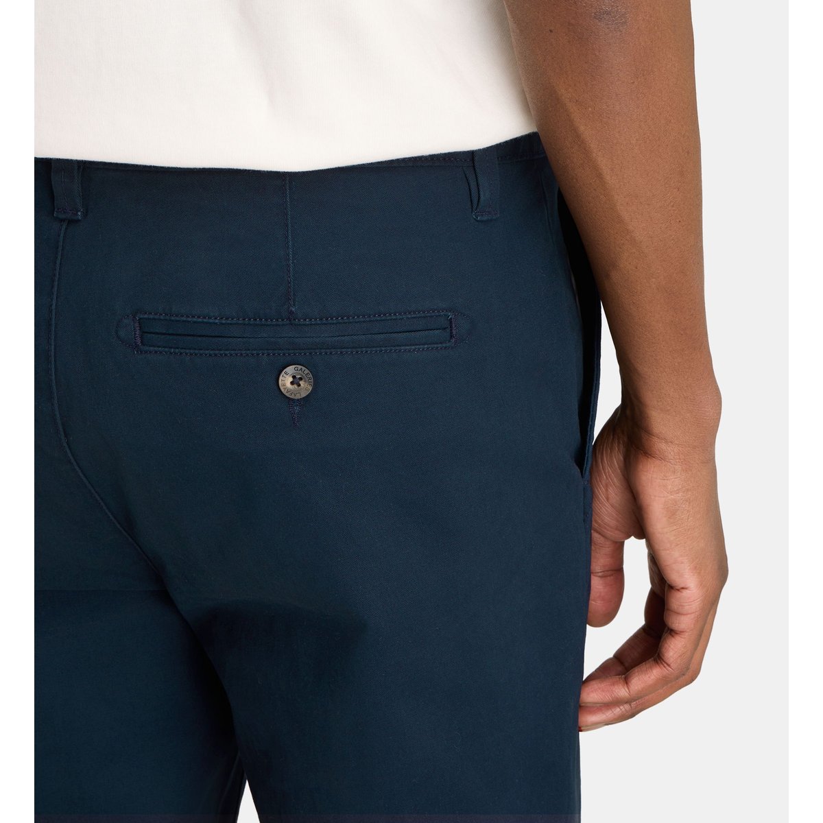 Pantalon chino chinim slim en coton bleu marine, GALERIES LAFAYETTE