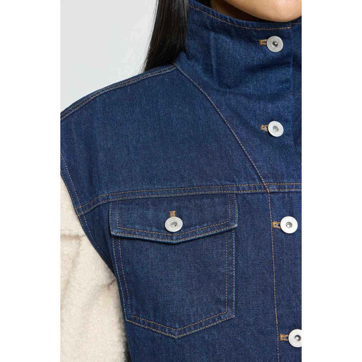 Veste en jean bleu denim authentic blue, ICHI