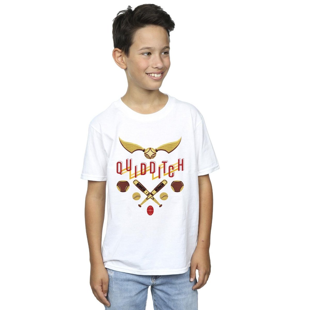 T-shirt QUIDDITCH GOLDEN SNITCH blanc, HARRY POTTER
