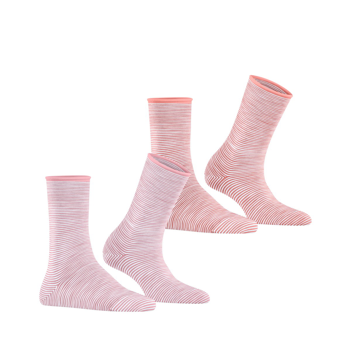 Chaussettes Allover Stripe 2-Pack Opaque mouline (0230), ESPRIT