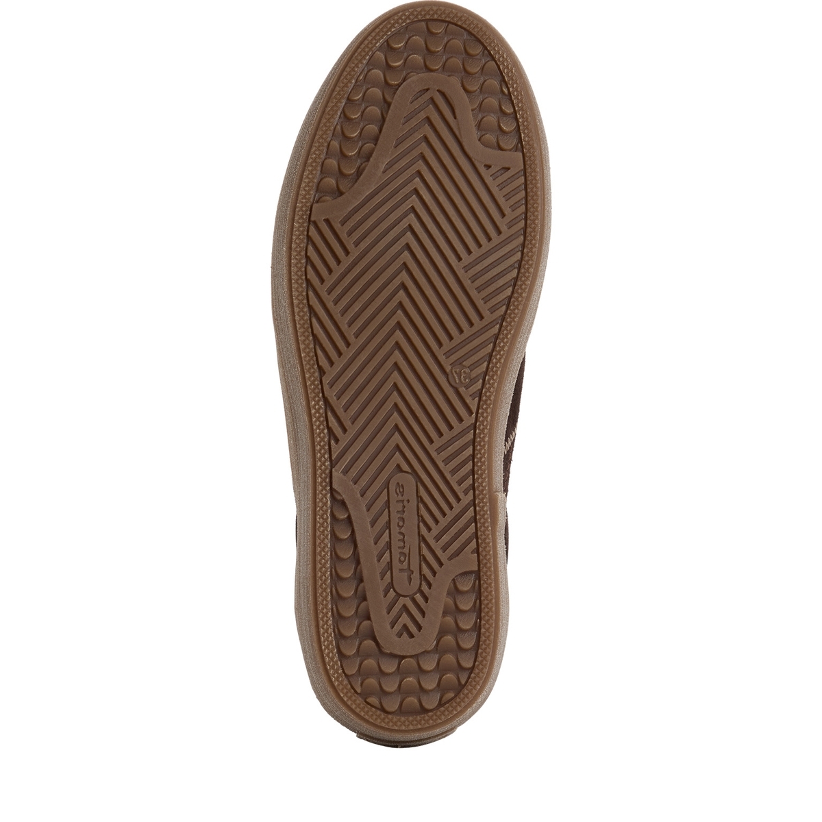 Basket en cuir marron mocca, TAMARIS