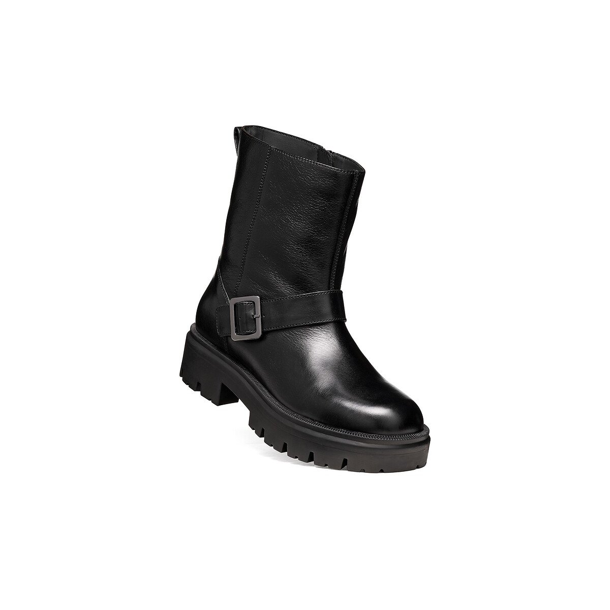 Klargena leather biker boots black, GEOX