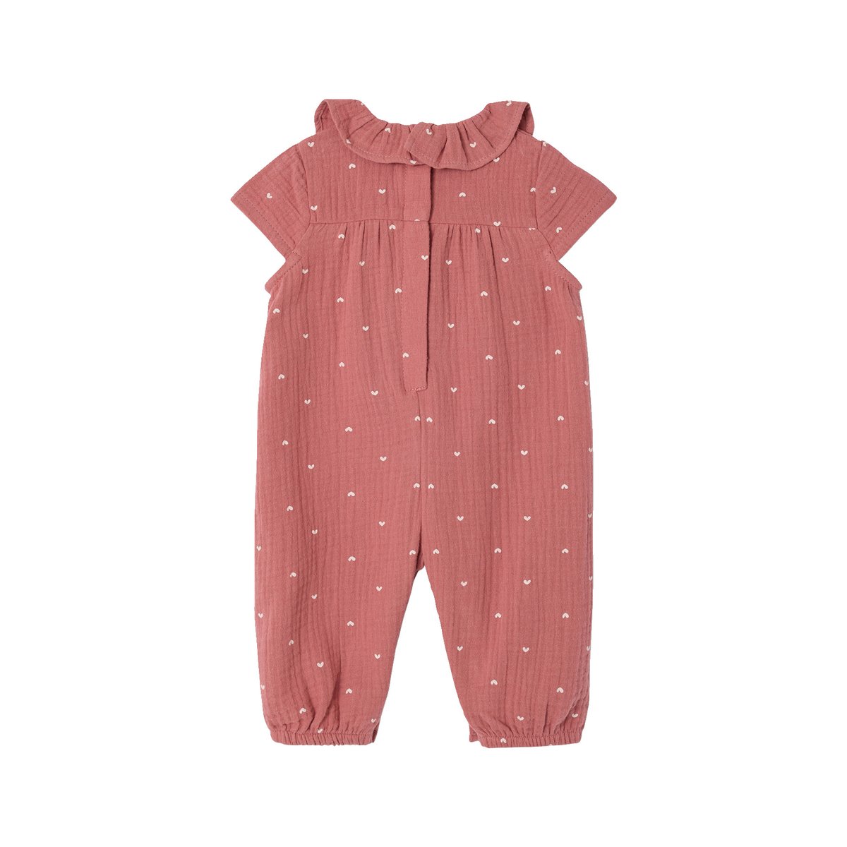 Combinaison bébé manches courtes blush, VERTBAUDET