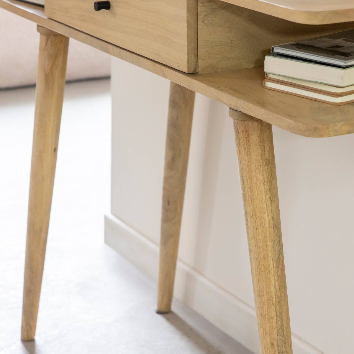 Console en bois de manguier AMARA bois clair, MADE IN MEUBLES 