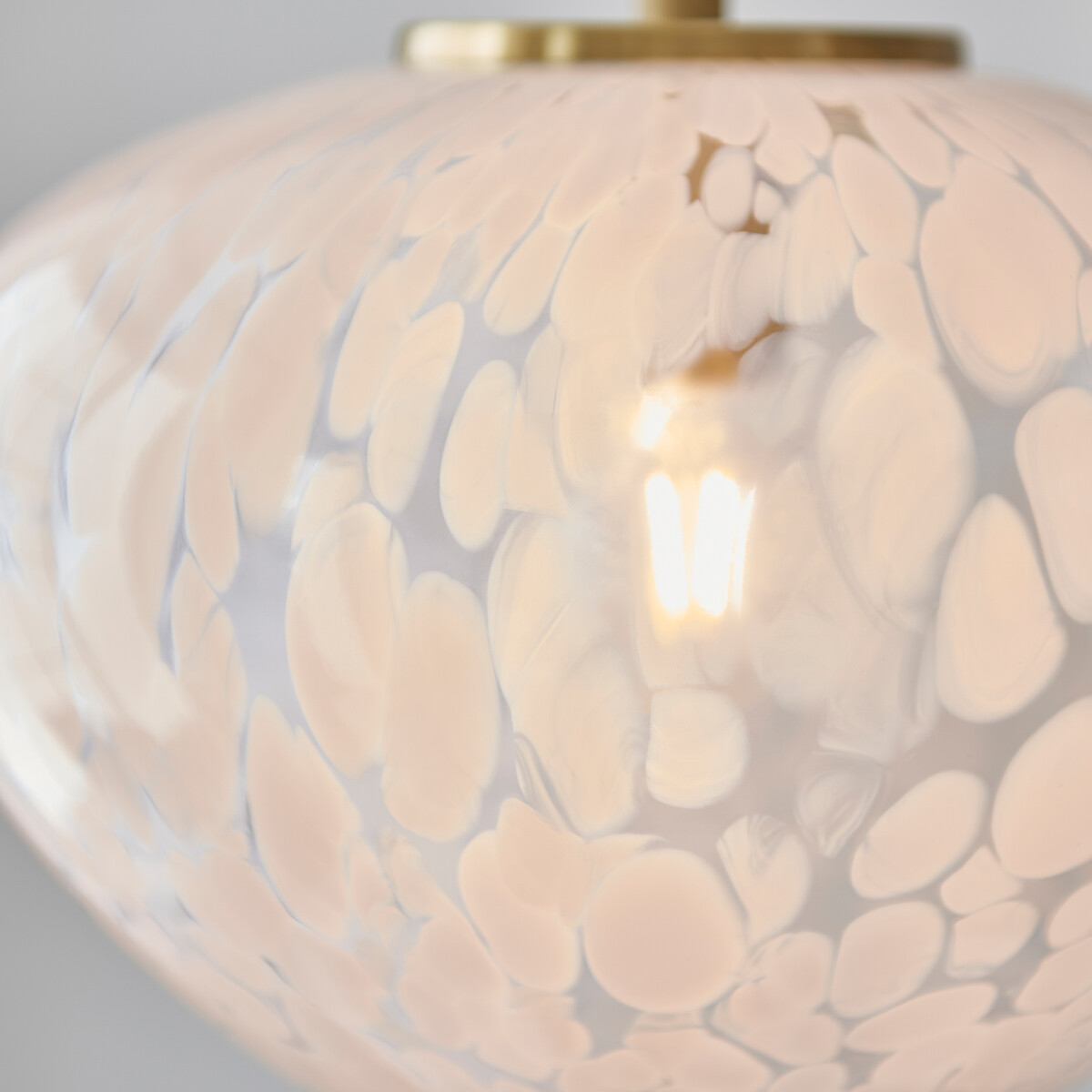 Mira Confetti Glass Pendant Light in Satin Brass aged brass, ÉDITÉ