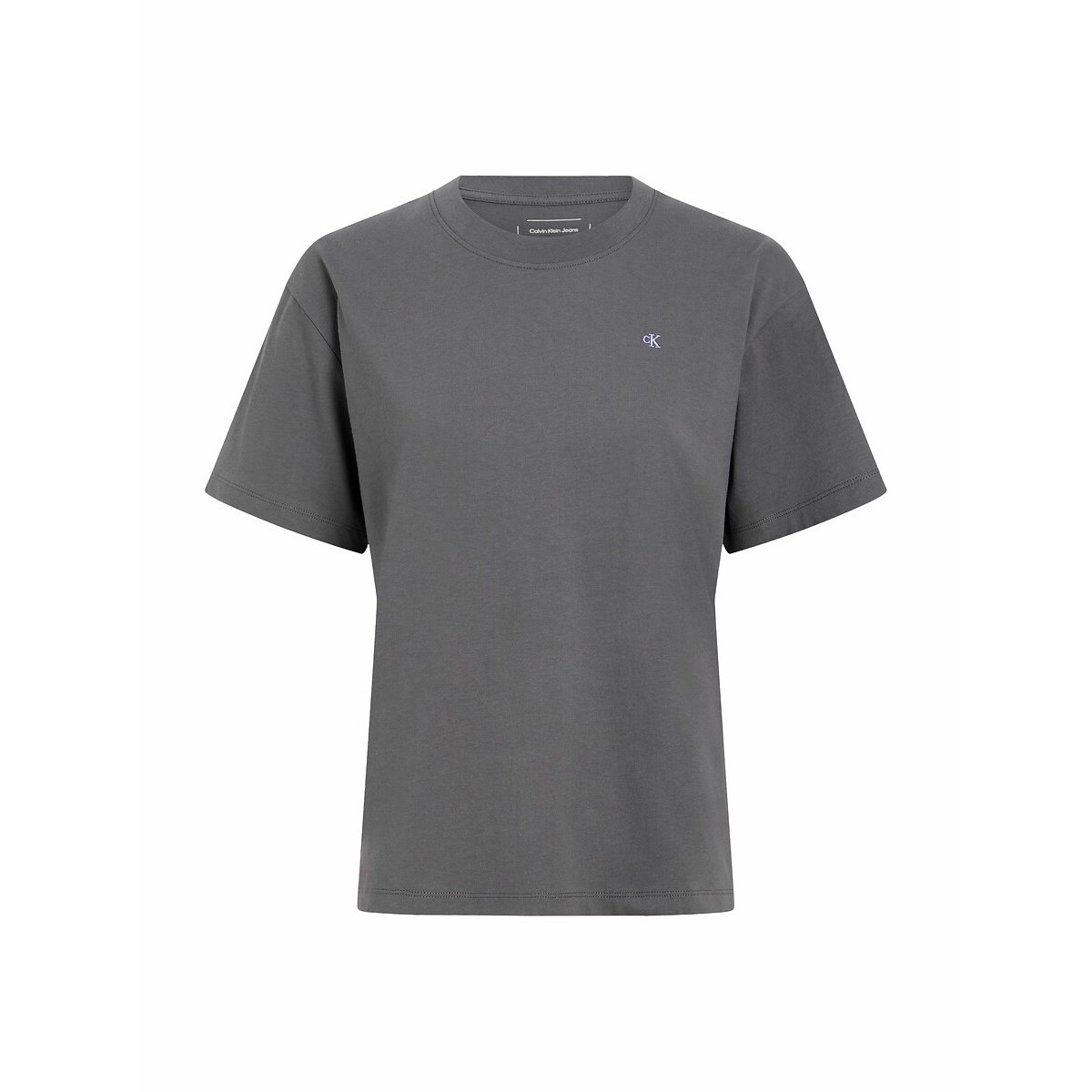 T-shirt à manches courtes coupe large, logo dans l gris, CALVIN KLEIN JEANS