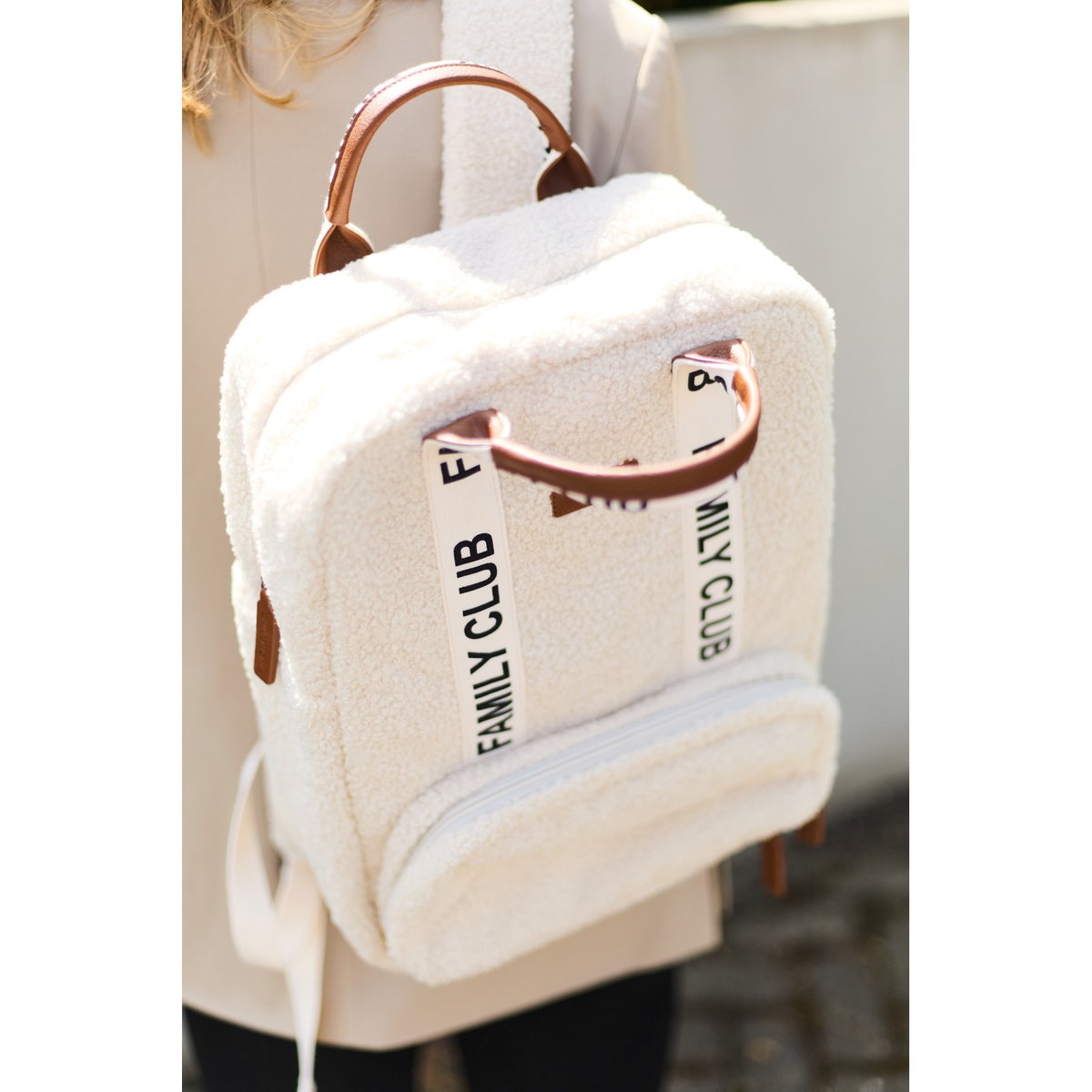 Sac à dos enfant family club Signature blanc cassé, CHILDHOME