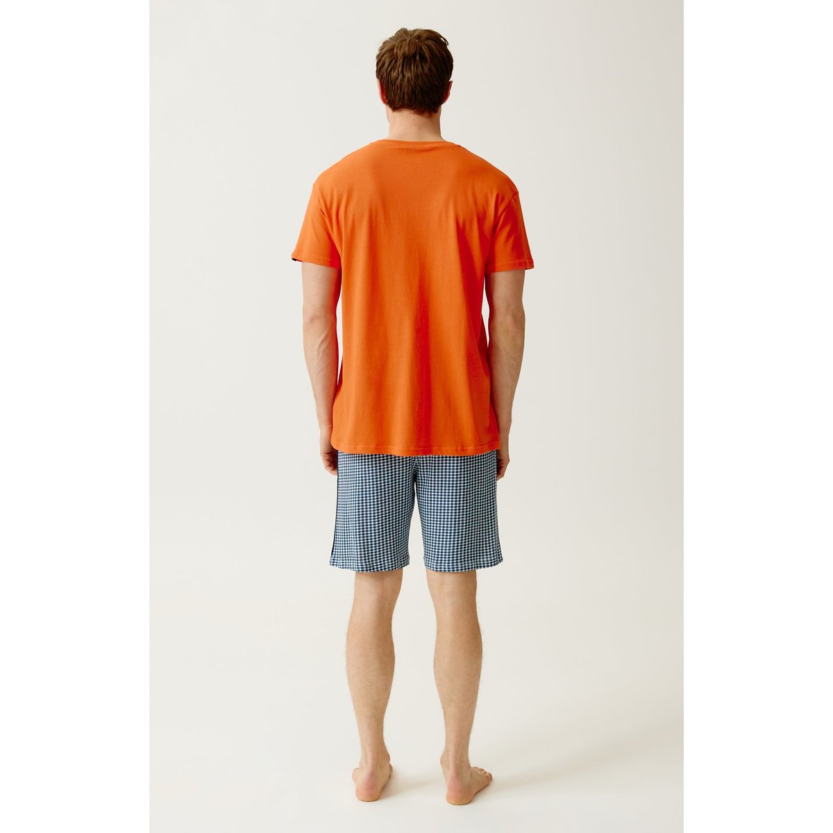 Pyjashort en jersey de coton léger imprimé Pilote de lit marine, ARTHUR
