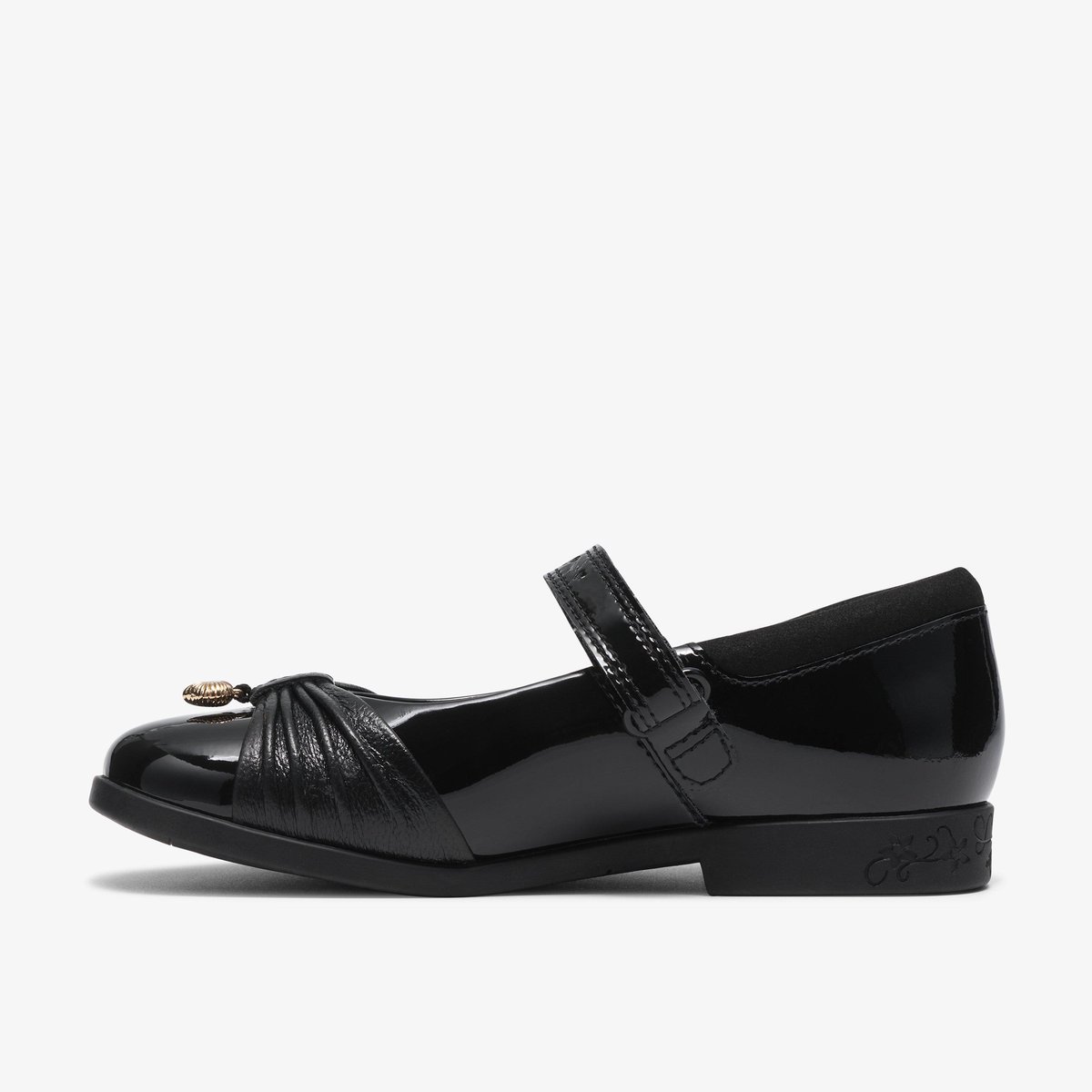 Ballerines Brevet Coupe Large LOCK GEM K noir, CLARKS