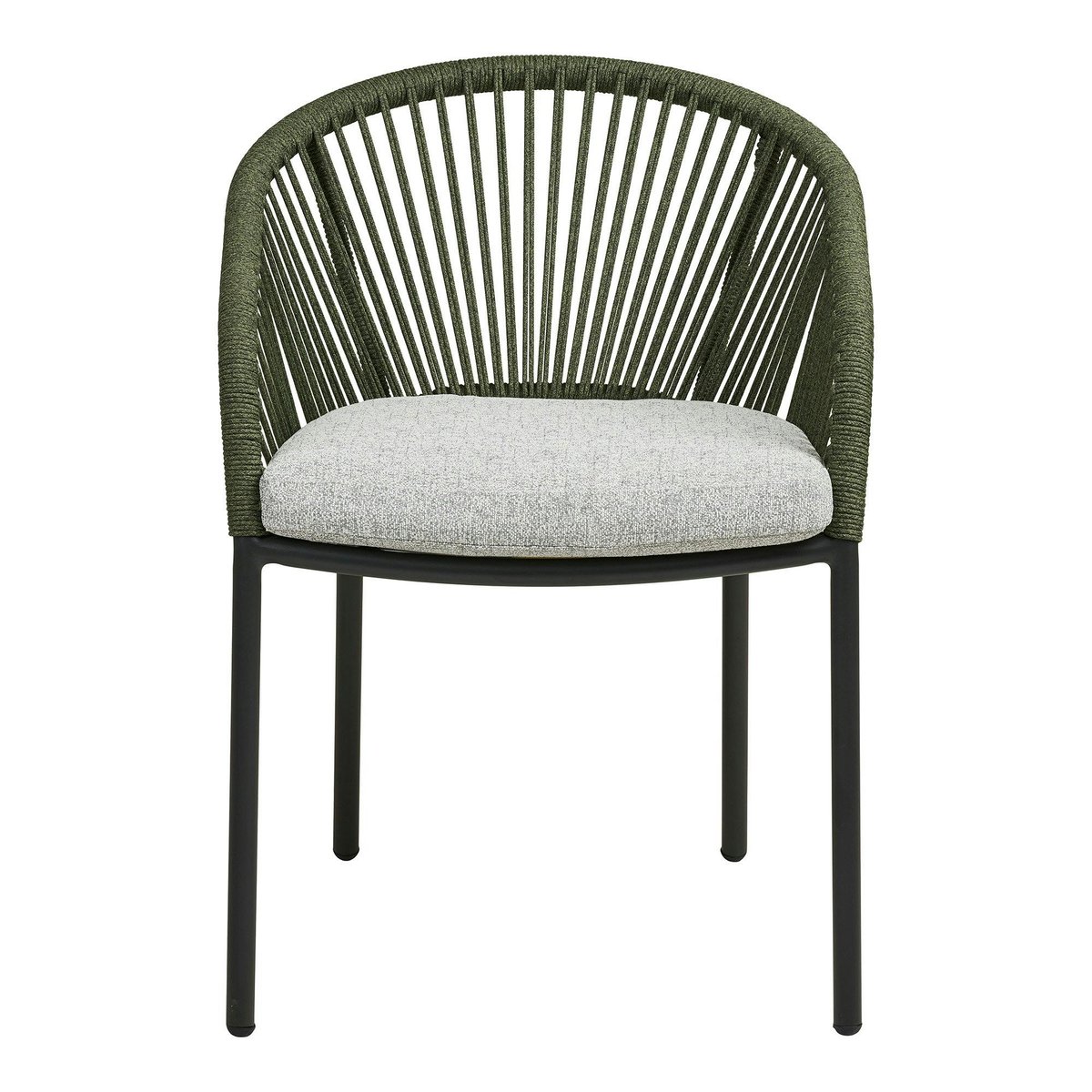 Fauteuil structure alu + coussin (lot de 2) KUTA vert, PIER IMPORT
