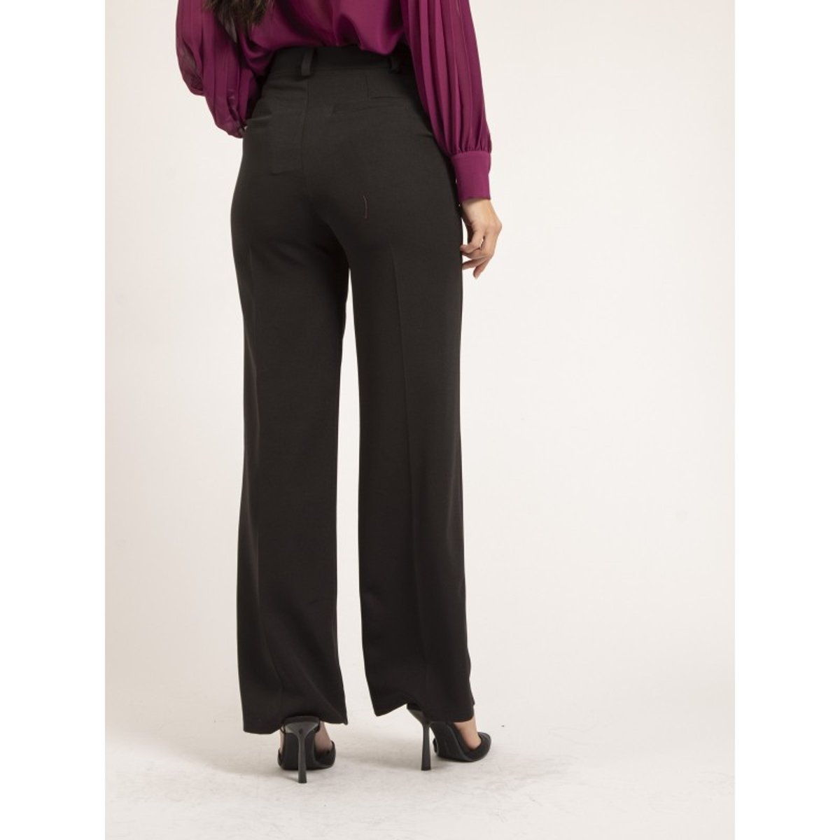 Pantalon Coupe Droite Emeline noir, DONA LISA