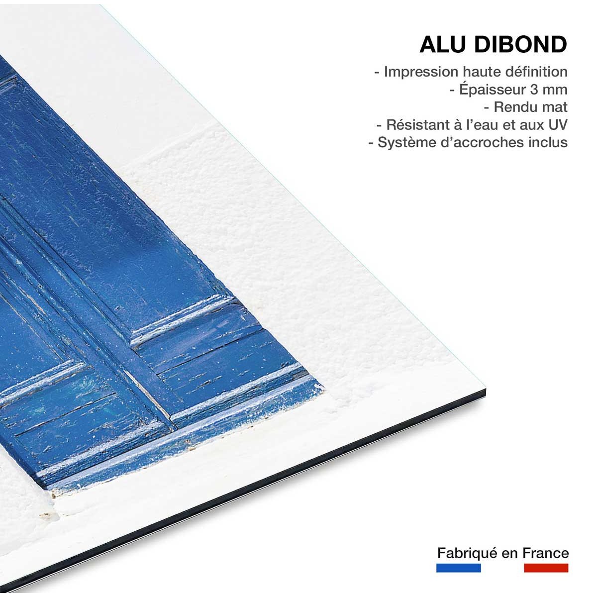 Tableau porte bleue ios tableau alu dibond, HEXOA