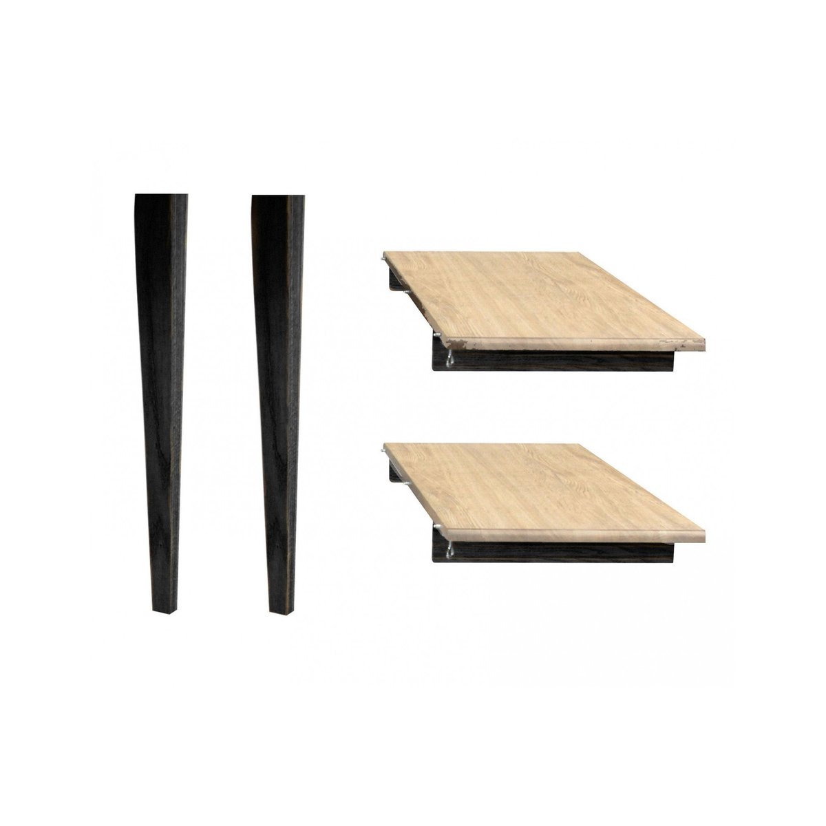 Table ronde 6 pieds fuseau D115 + 3 rallonges bois - VICTORIA chêne, HELLIN, DEPUIS 1862