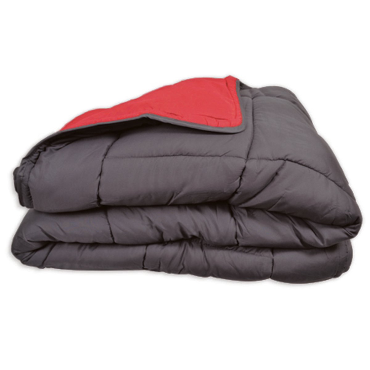 Couette chaude microfibre bicolore 400 gr/m2 rouge, TOISON D OR