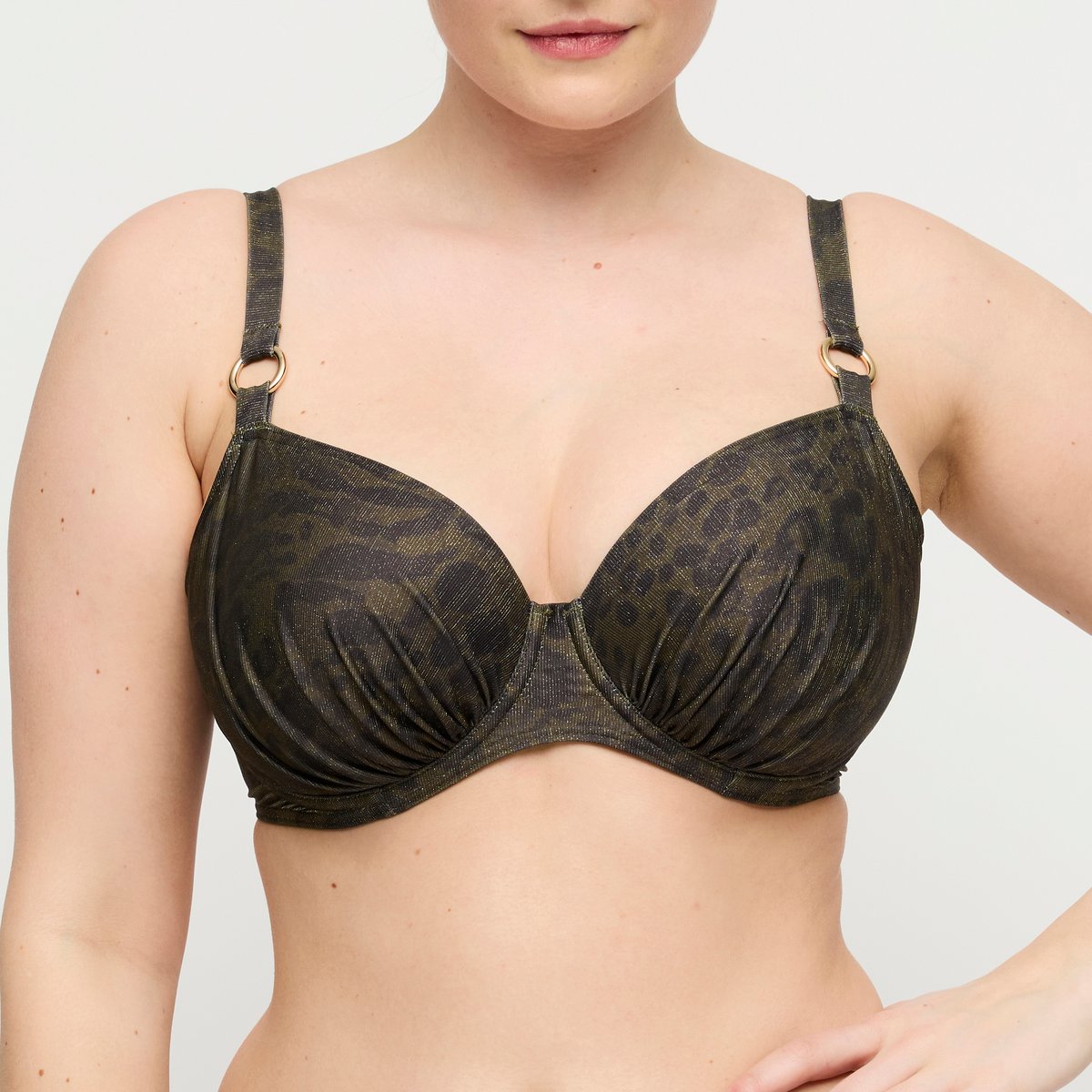 Haut de bikini emboîtant RATJADA vert - jungle jaguar, PRIMADONNA