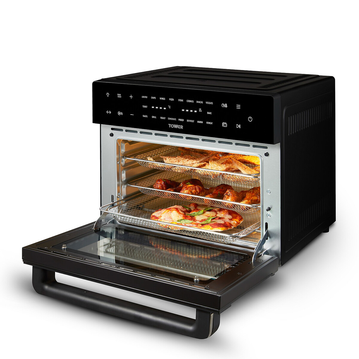 Vortx 30L Digital Air Fryer Oven - T17122 black, TOWER