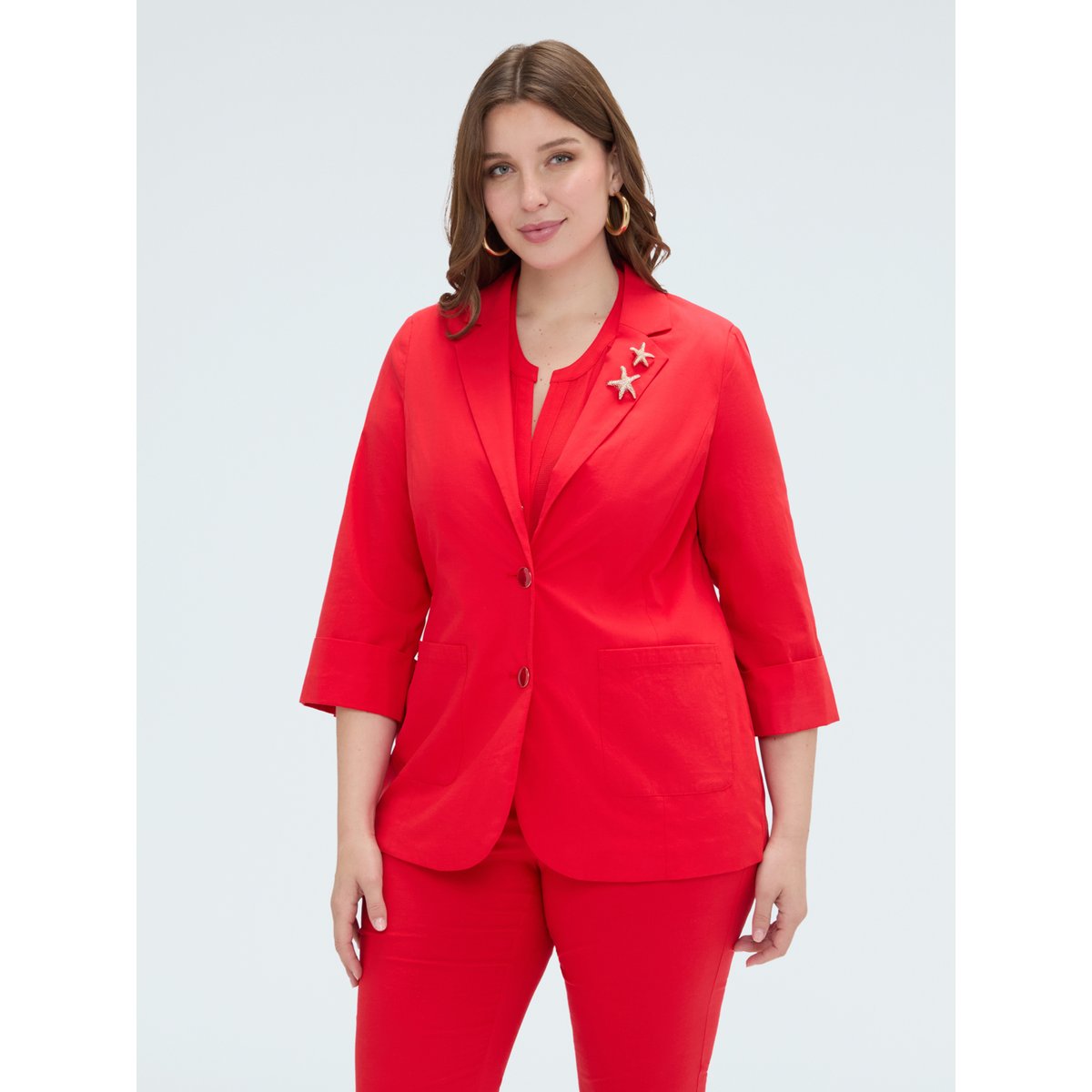 Blazer avec broches rouge, FIORELLA RUBINO