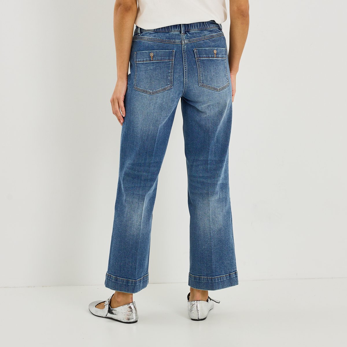 Jean flare raccourci KANSAS RF02 bleu, GRAIN DE MALICE