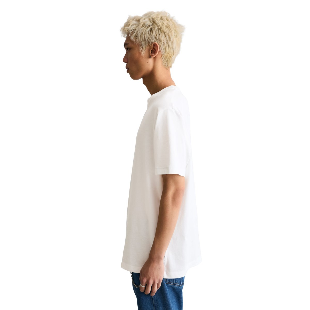 T-shirt relaxed en doux coton biologique blanc, MARC O’POLO DENIM