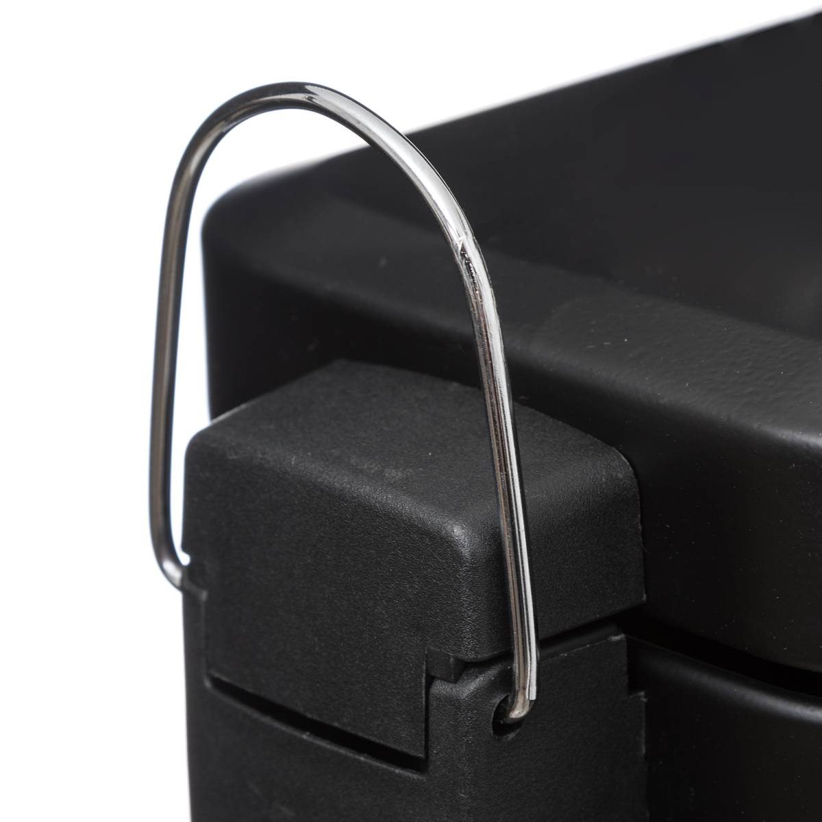 Poubelle salle de bain 5L en inox noir, 5FIVE SIMPLY SMART