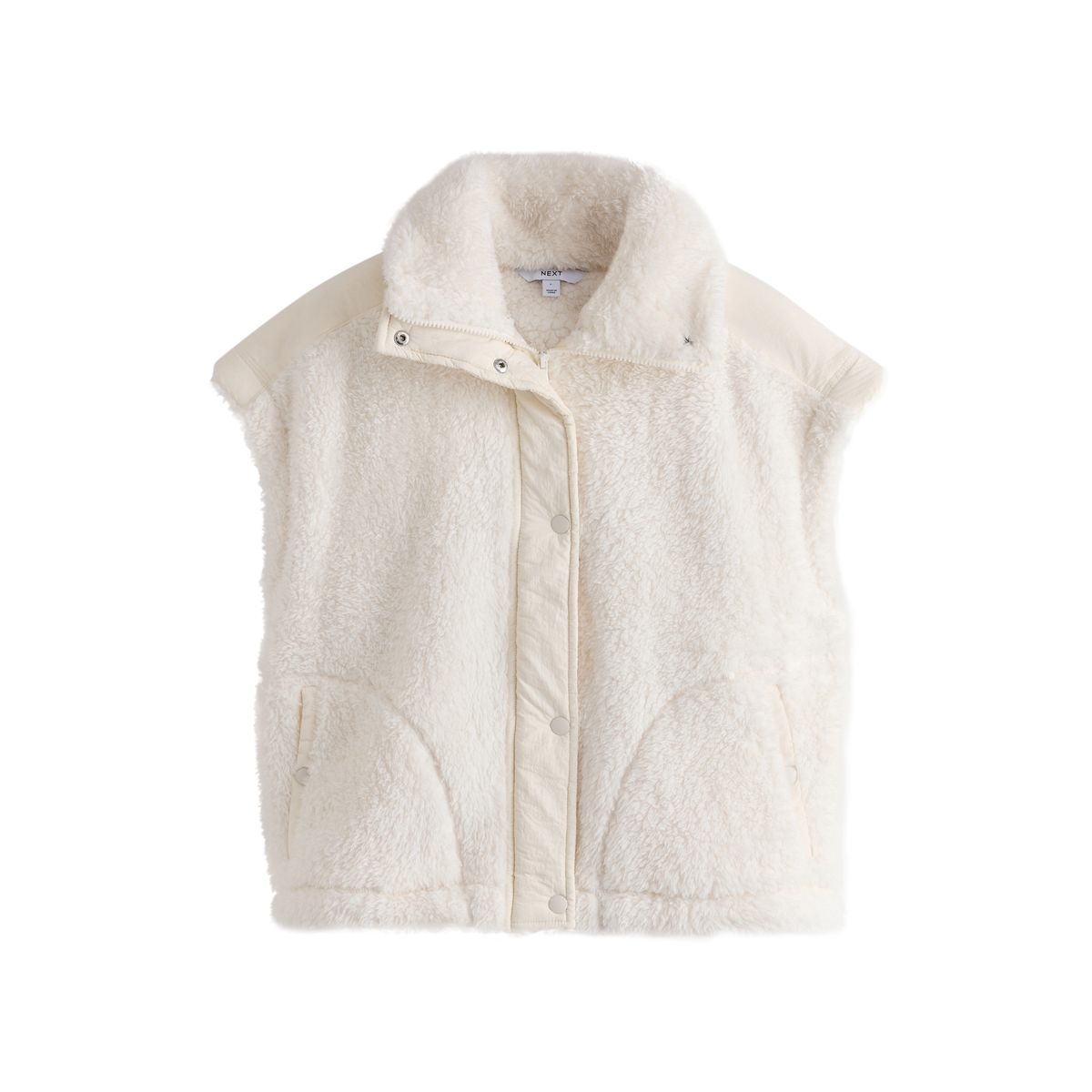 Veste sans manches effet peau de mouton écru, NEXT