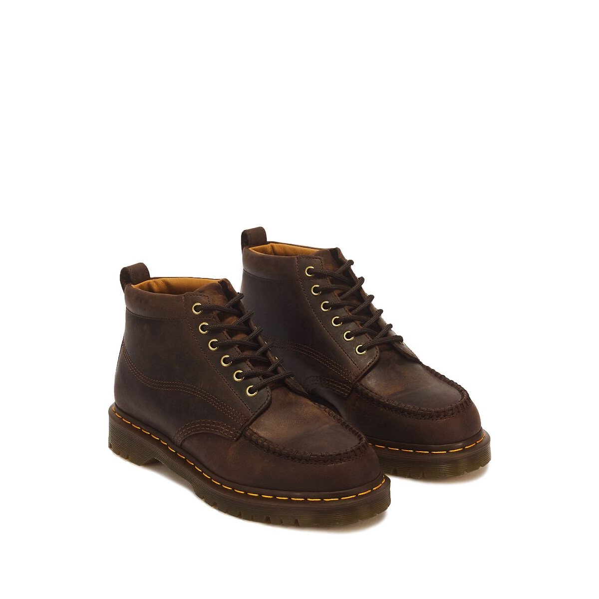 Derbies en cuir, Lowell Crazy Horse marron, DR. MARTENS