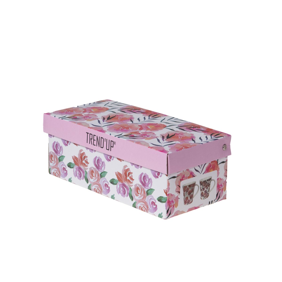 Coffret de 2 mugs Rosalia 39 cl multicolore, TREND'UP