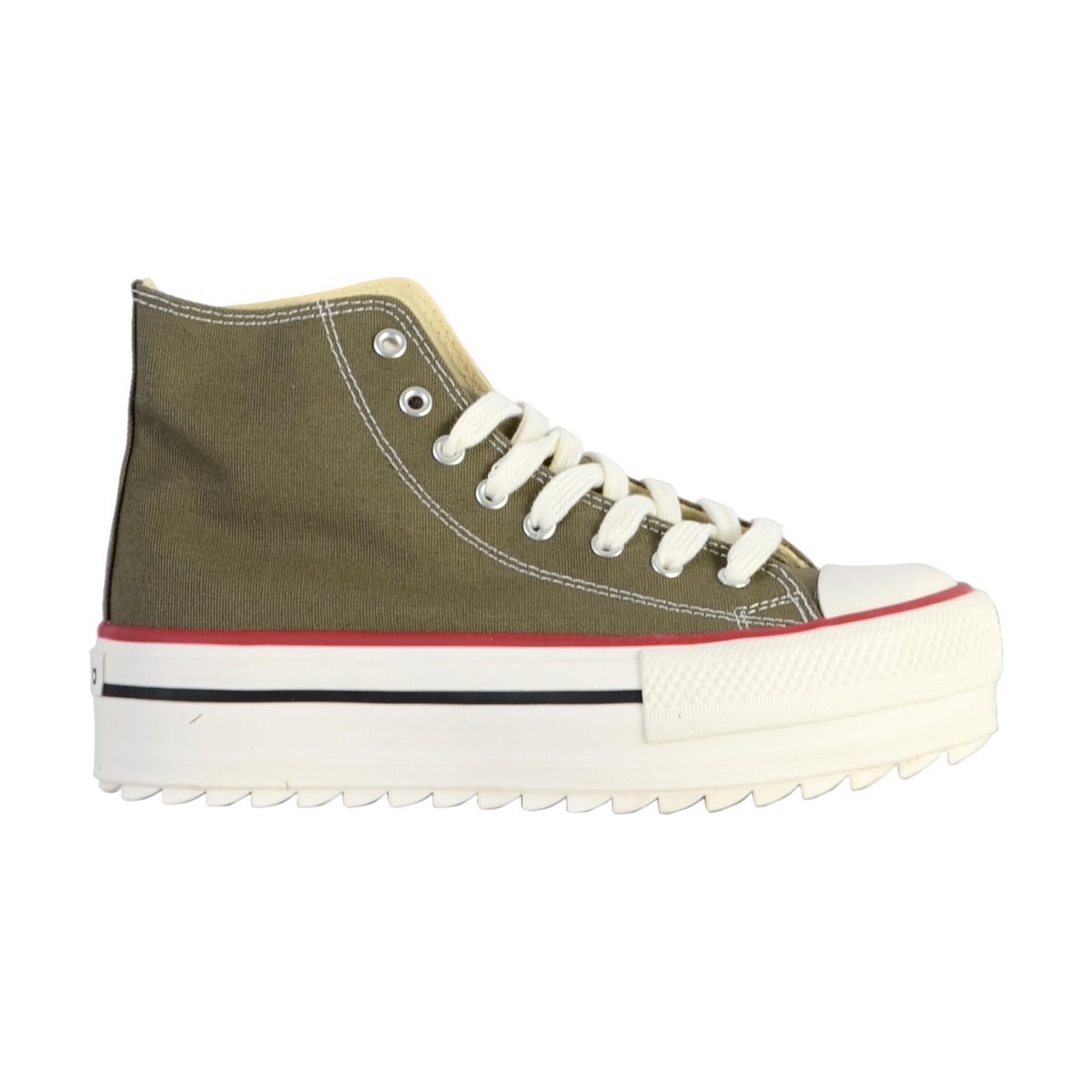Basket Montante 1 061101 Blanc kaki, VICTORIA