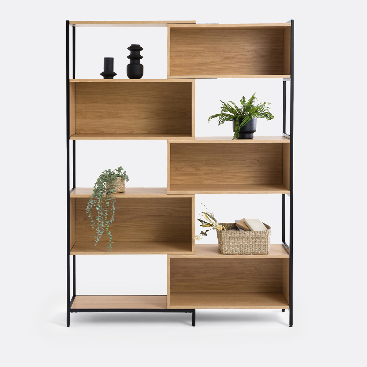 Bibliothèque modulable et extensible, en plaqué chêne, VOLGA naturel, LA REDOUTE INTERIEURS