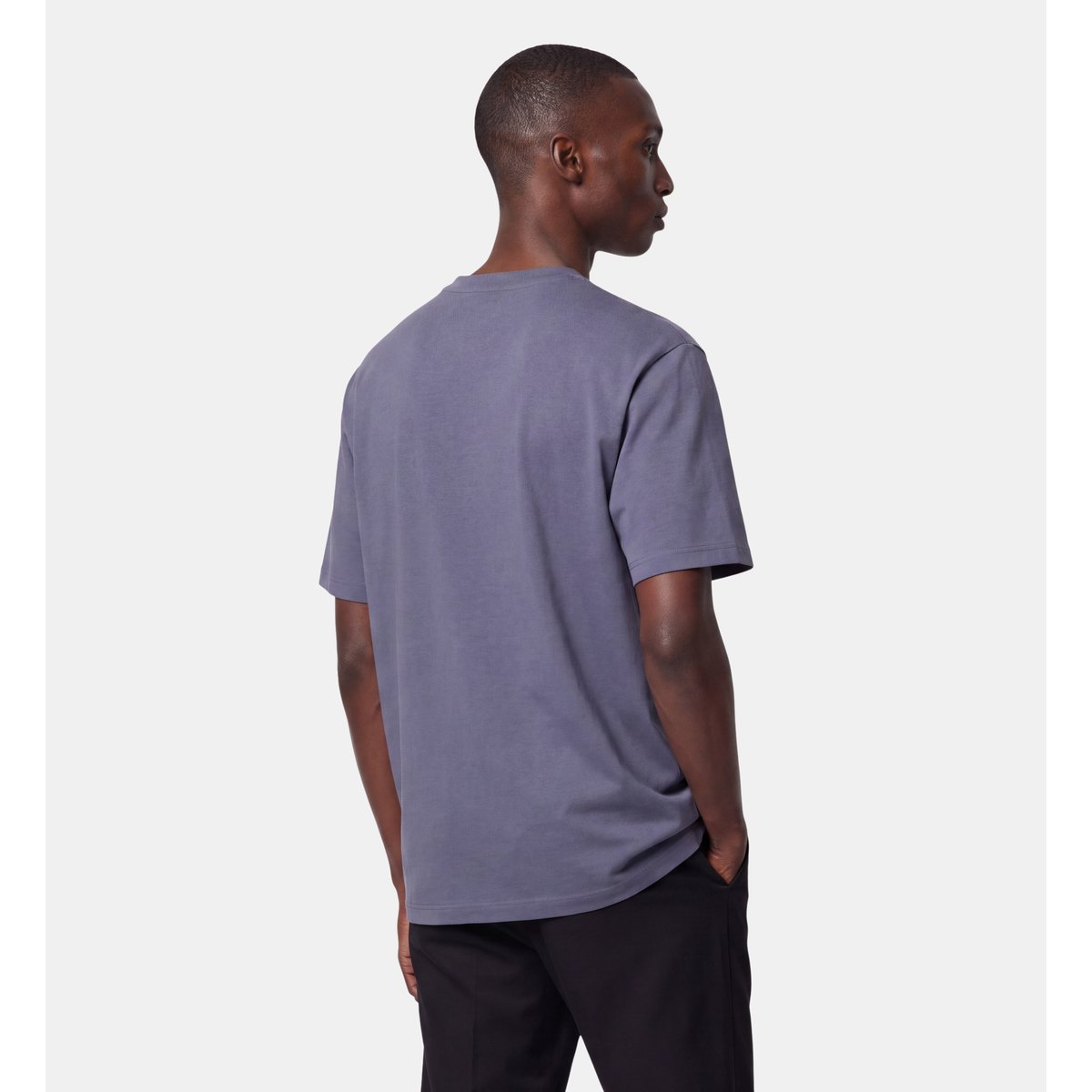 T-shirt boxy loose c coton bio bleu nuit, GALERIES LAFAYETTE