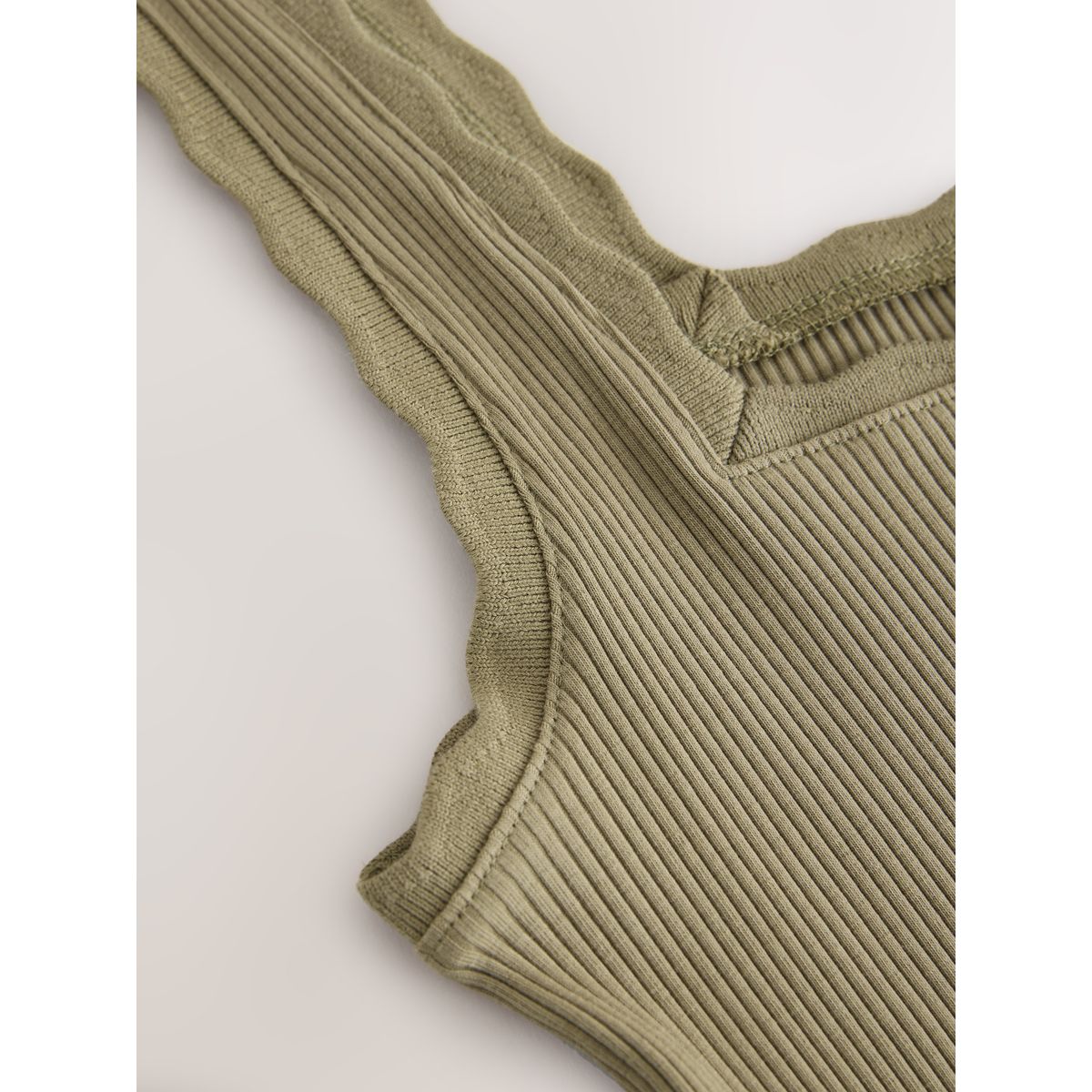 Robe mi-longue en jersey tissé mélangé vert kaki, NEXT
