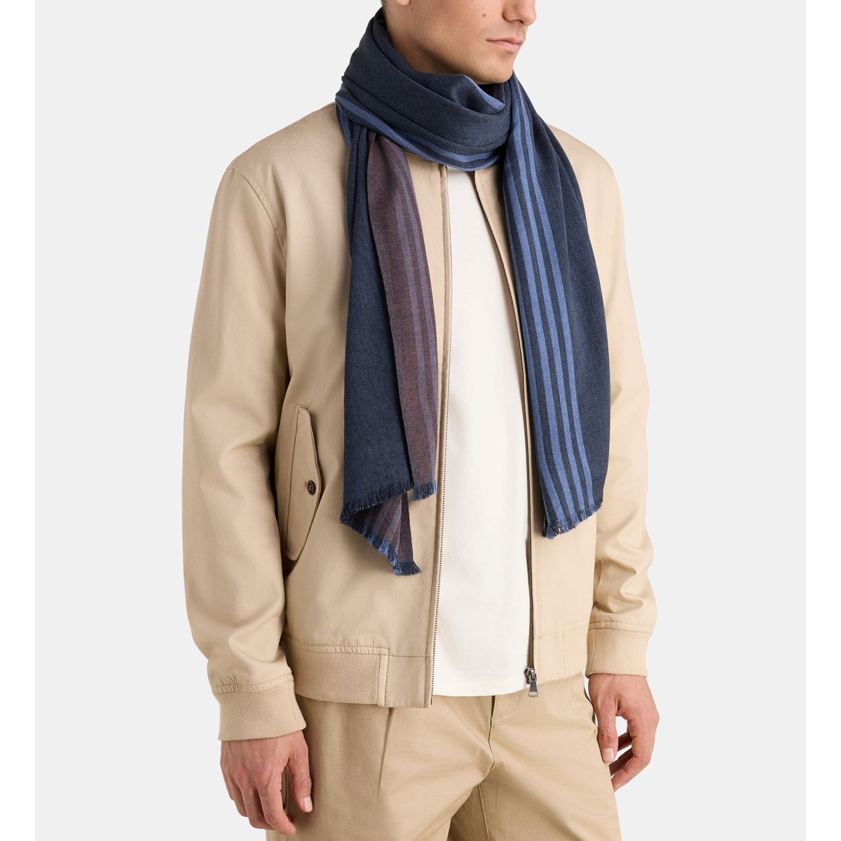 Echarpe benjamin bleu marine, GALERIES LAFAYETTE