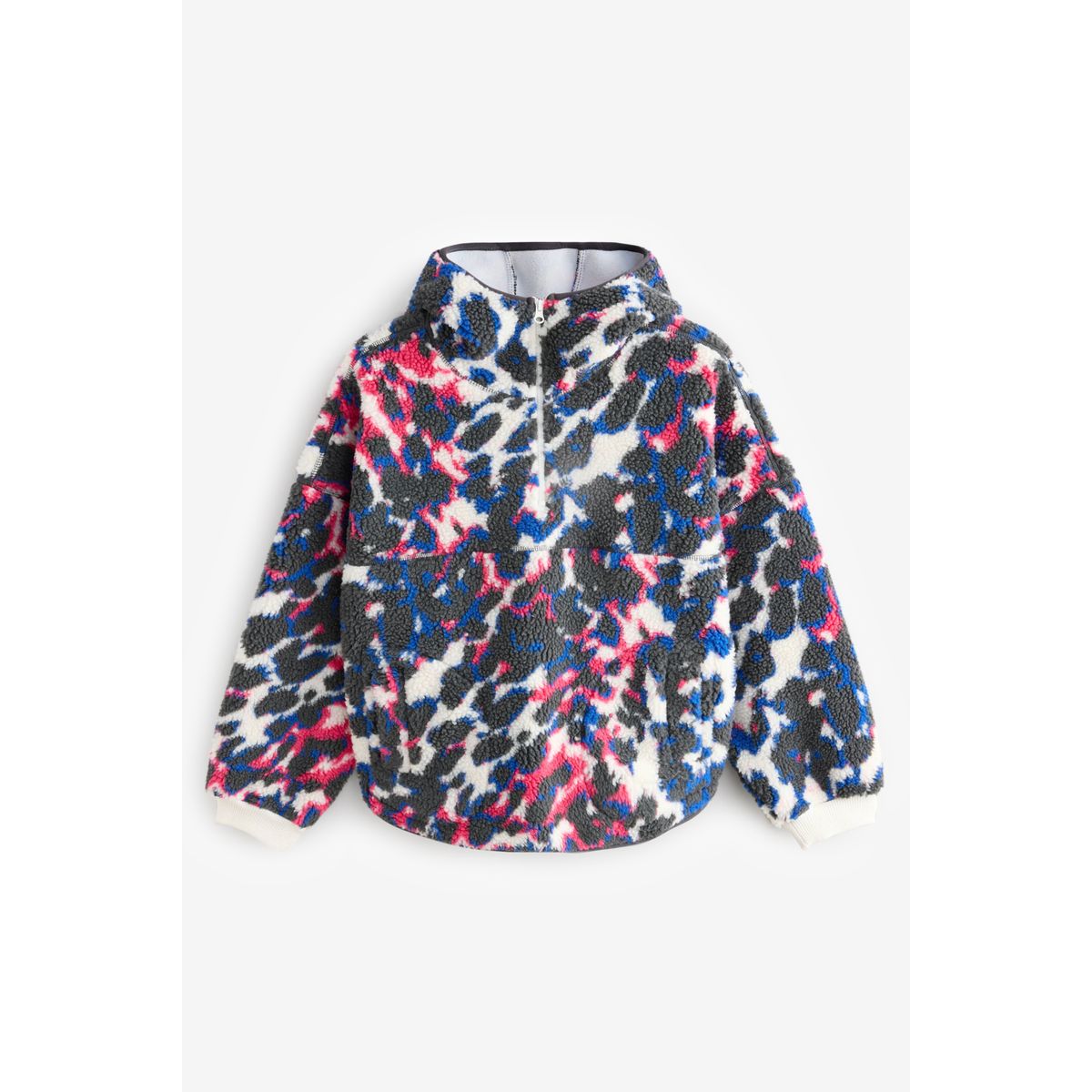 Veste à capuche en polaire imprimé, NEXT