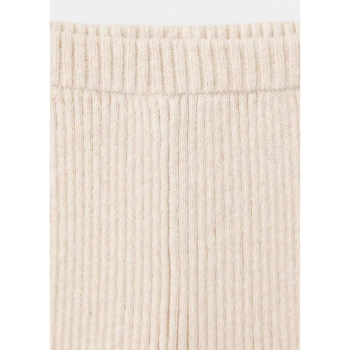 Pantalon maille côtelée beige, MANGO BABY